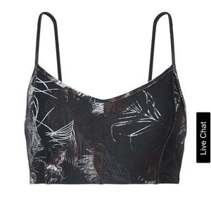 Live the Process Feather Print Sports Bra (Size L)